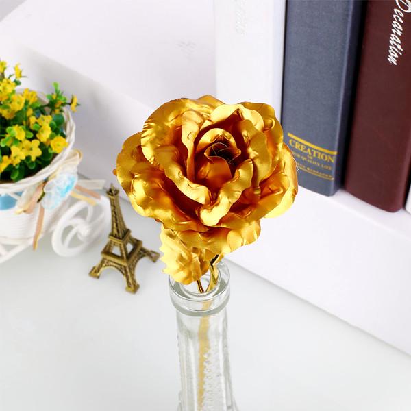 All Deals - 24K Gold Plated Forever Love Rose With Love Stand Holder - Assorted Colors