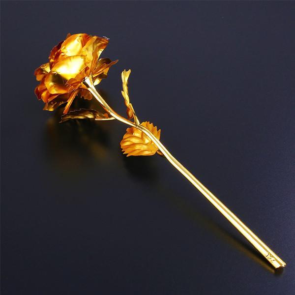 All Deals - 24K Gold Plated Forever Love Rose With Love Stand Holder - Assorted Colors
