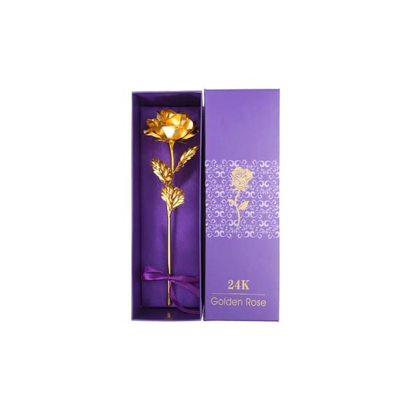 All Deals - 24K Gold Plated Forever Love Rose With Love Stand Holder - Assorted Colors