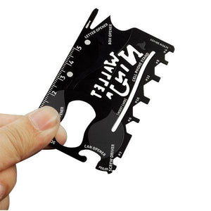 All Deals - Heat-Treated Steel 18-in-1 Multi-Purpose Credit Card Sized Pocket Tool