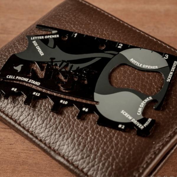 All Deals - Heat-Treated Steel 18-in-1 Multi-Purpose Credit Card Sized Pocket Tool