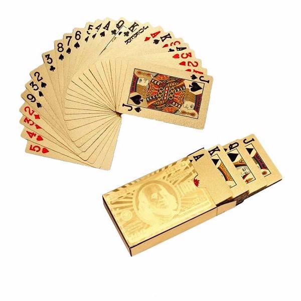 All Deals - Luxe 24-Karat Gold Foil American Money Playing Cards