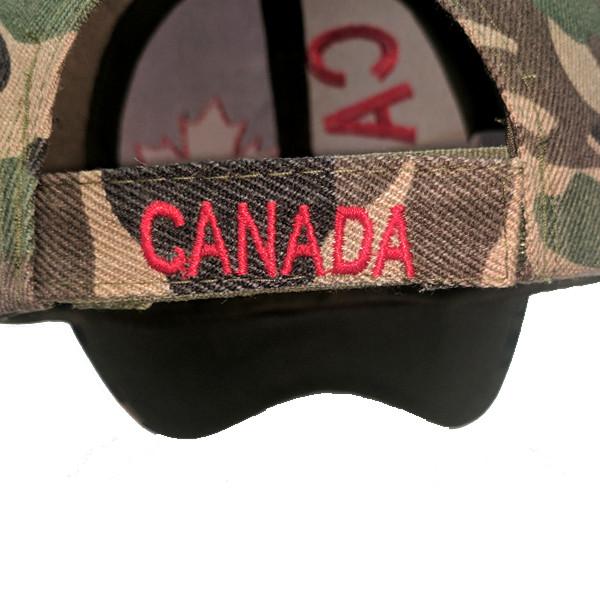 Apparel - Canada Limited Edition Camo Solid Maple Leaf Stitched & Embroidered Baseball Cap