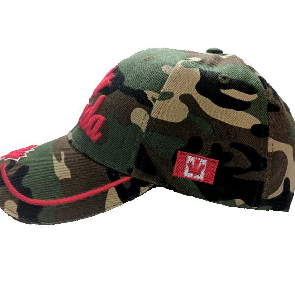 Apparel - Canada Limited Edition Camo Valiant Maple Leaf Stitched & Embroidered Baseball Cap