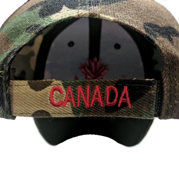 Apparel - Canada Limited Edition Camo Valiant Maple Leaf Stitched & Embroidered Baseball Cap