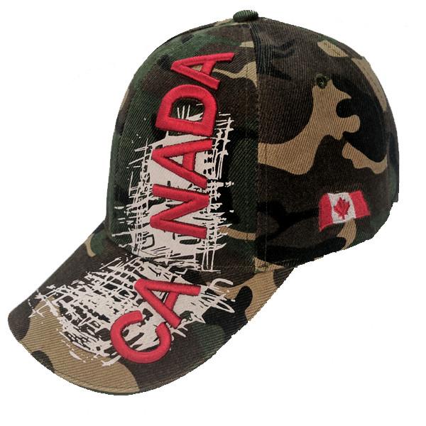 Apparel - Canada Limited Edition Camo X-Treme Scribble Logo Stitched & Embroidered Baseball Cap