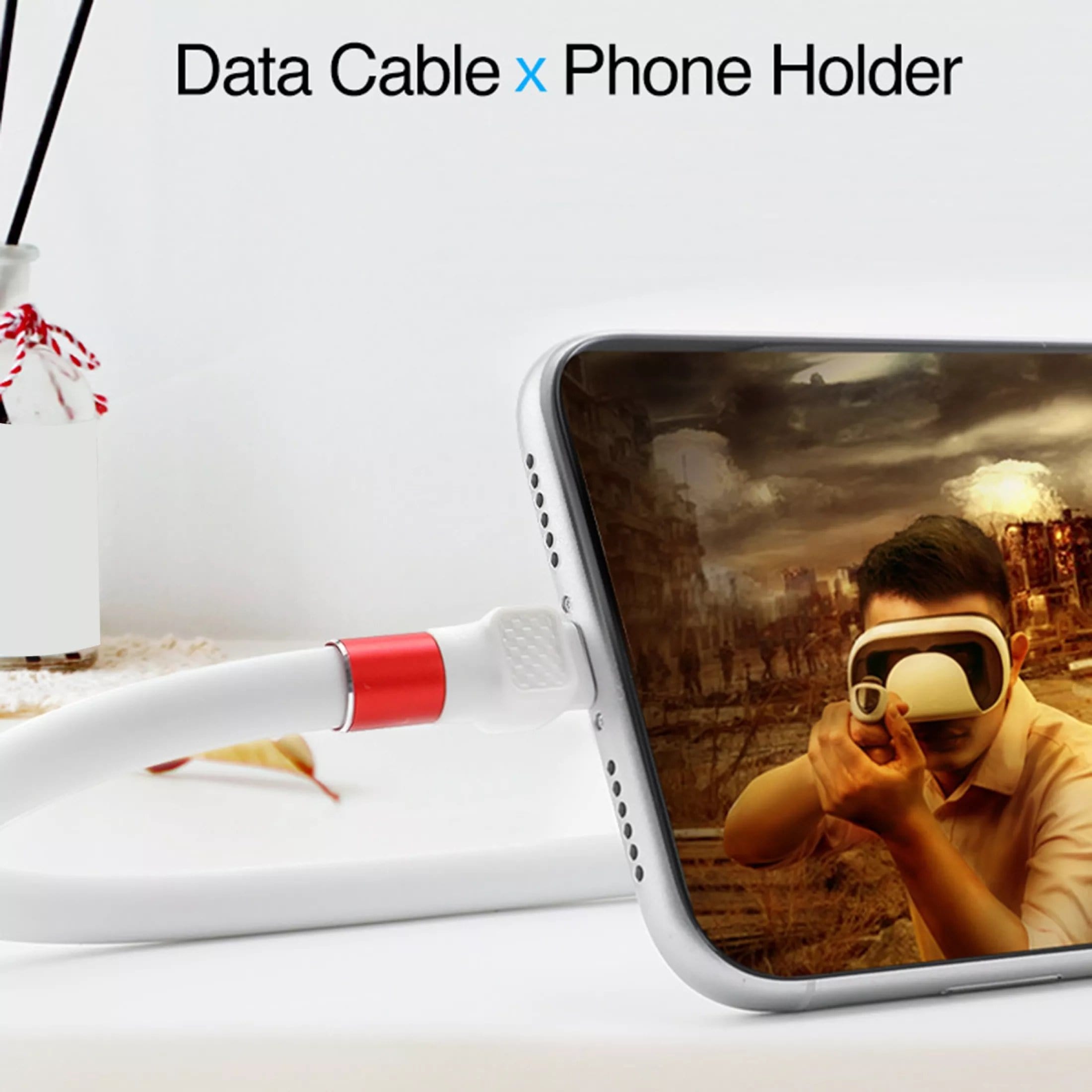 Bracket -  2-in-1 Desktop Phone Holder Type C Charger