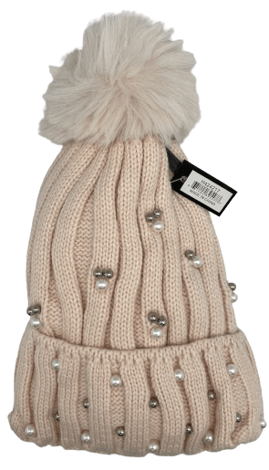 Winter Hat - Pearl Beanie With PomPom