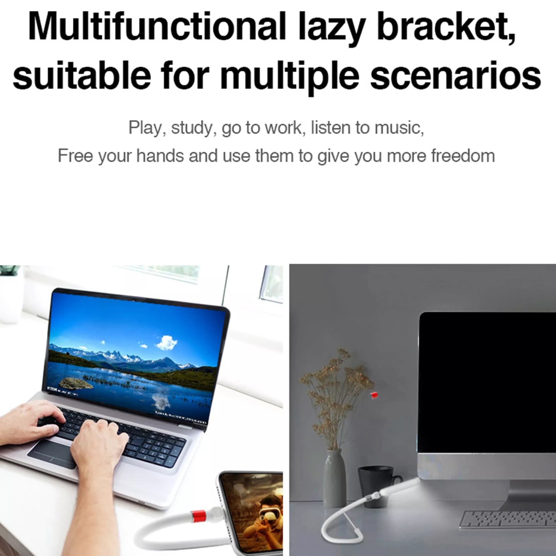 Bracket -  2-in-1 Desktop Phone Holder Type C Charger
