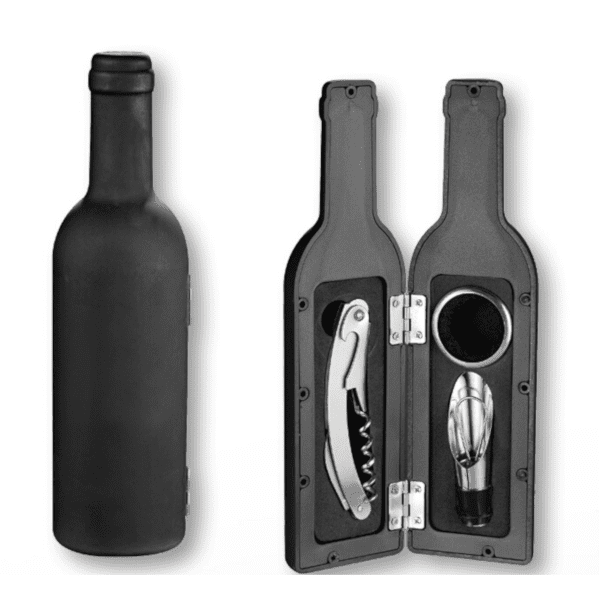1 For You 1 For Gift - Novelty Bottle Shaped Wine Tool Gift Set