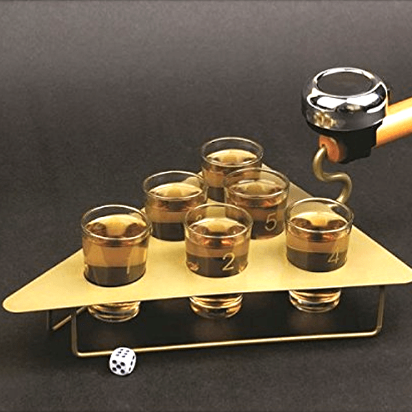 Brick Trowel Shot Server With 6 Shooter Glasses