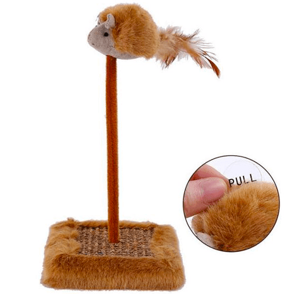 "Vocal Mouse Toy With Scratch Pad" Pet Cat Toy