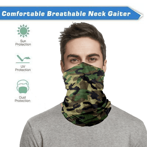 2 Piece: Neck Gaiter Bandana Face Mask