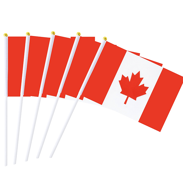12 Pieces, 24 Pieces, or 36 Pieces Hand-Held Canada Flags