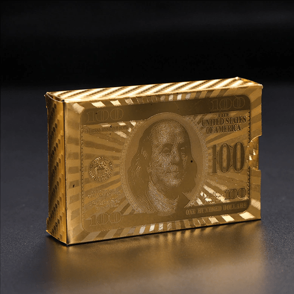 Luxe 24-Karat Gold Foil American Money Playing Cards