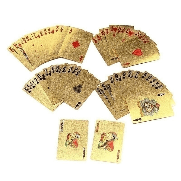 Luxe 24-Karat Gold Foil American Money Playing Cards