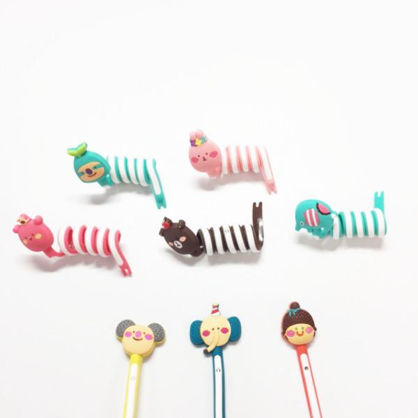 Cellphone Accessories - 8 Pack: Cartoon Cable Tie Organizer