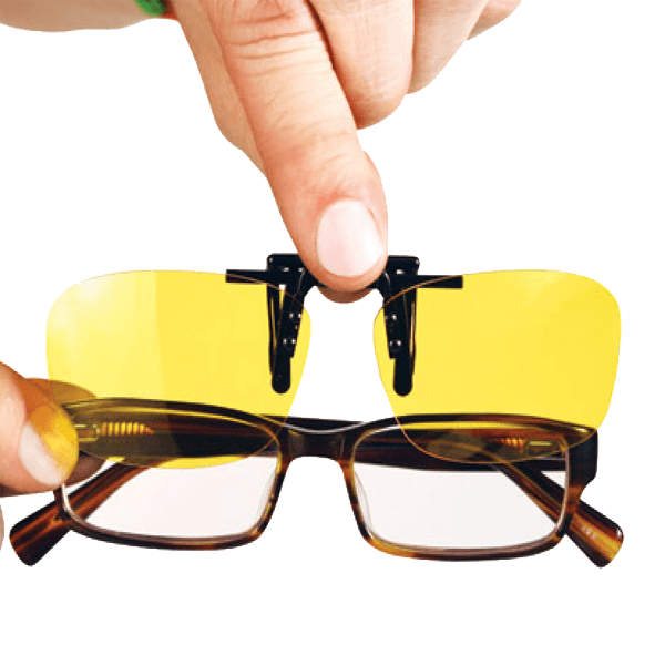 HD Night Vision Anti-Glare Clip On Glasses - Fits Any Style Of Glasses!