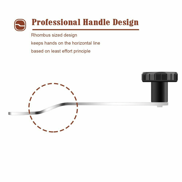 Stainless Steel Manual Coffee Grinder with Ceramic Burr