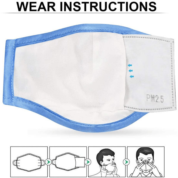 3 Pieces: Colored Cotton Face Mask With Filter Pocket And Adjustable Strap