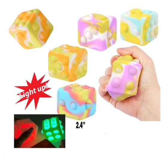 3D Popping Pinch Dice - Assorted Colours
