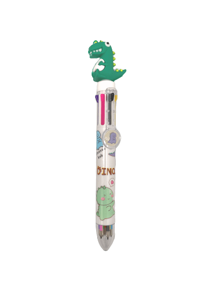 Dino Multicolour Pens - 4 Pack