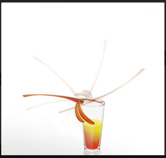 Magical Dragonfly Set of 6 Multicolor Cocktail Stirrers