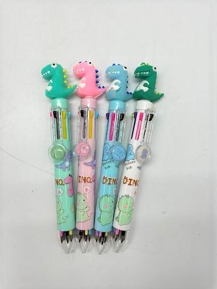 Dino Multicolour Pens - 4 Pack