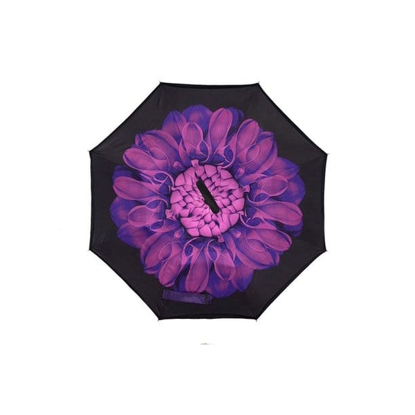 Reversible Umbrella -Purple Flower
