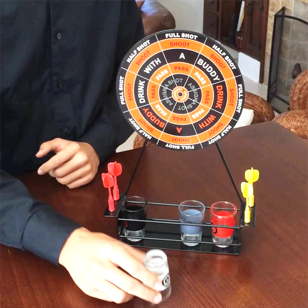 Mini Magnetic Darts Shot Game With 4 Shot Glasses