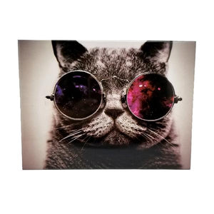 Decor - Cool Cat With Retro Sunglasses Vintage Collectible Metal Wall Decor Sign