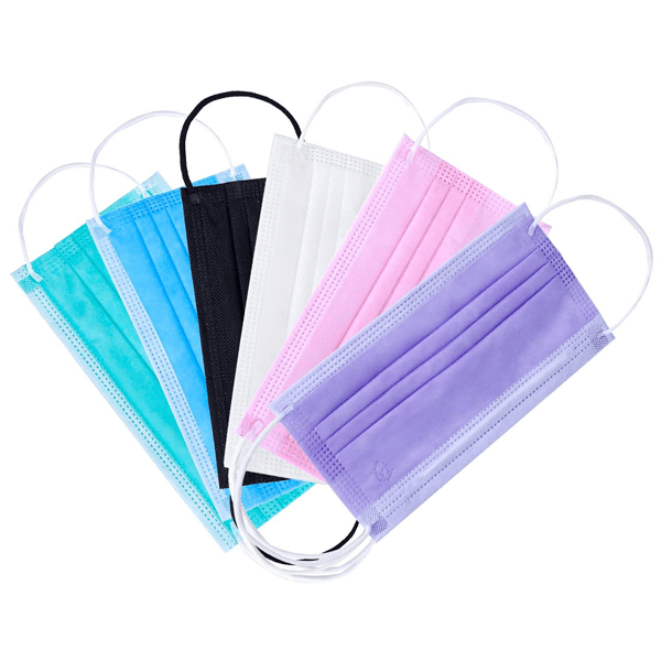 10 Pieces Disposable Face Masks Assorted Colors