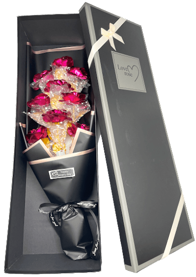 Artificial Rose Bouquet With LED Lights Gift Box