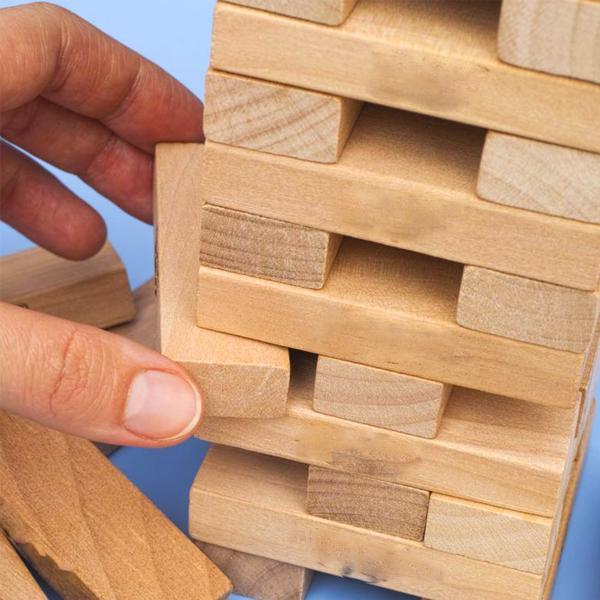 Jenga Drinking Game With 4 Shot Glasses