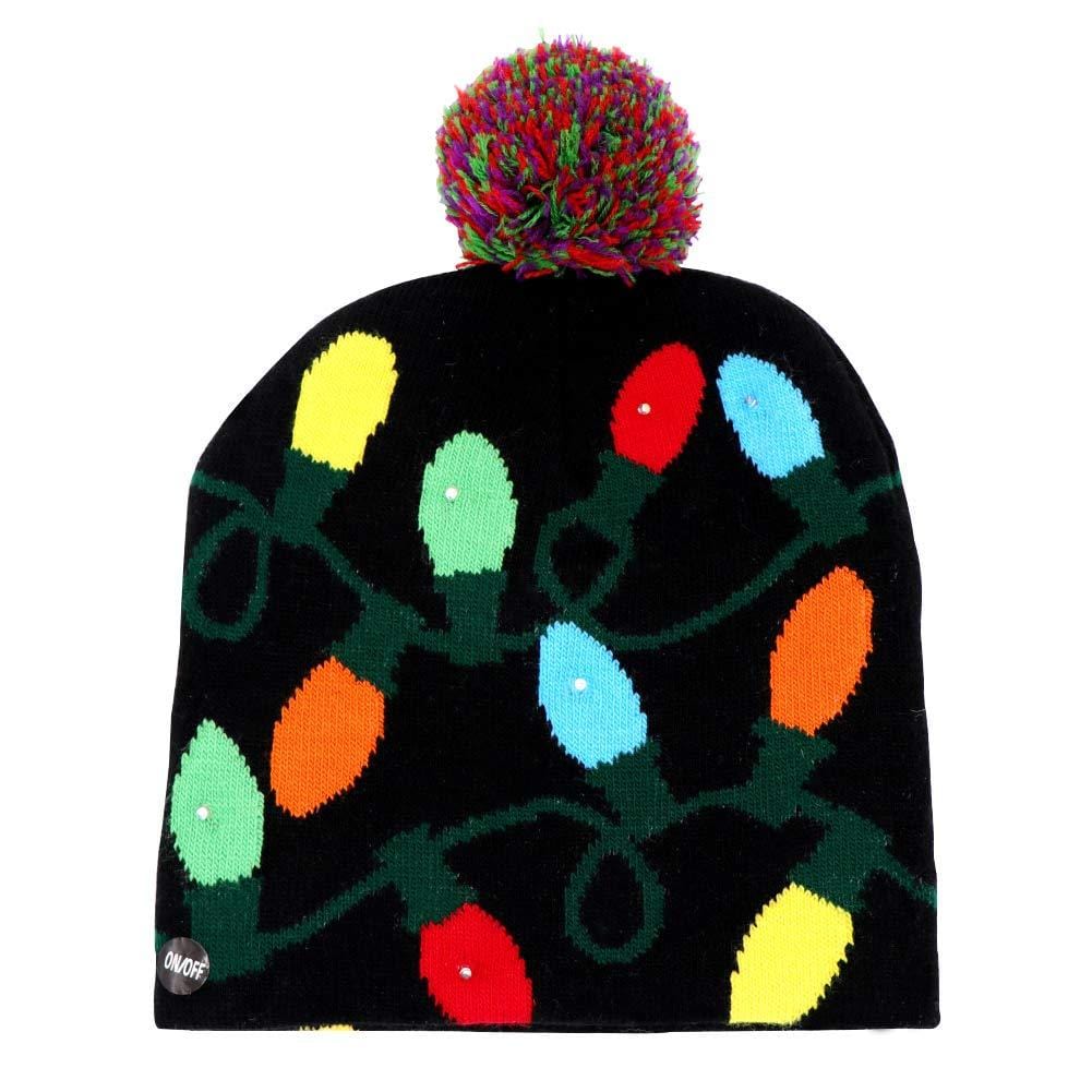 LED Light Up Christmas Light Hat - 6 Styles