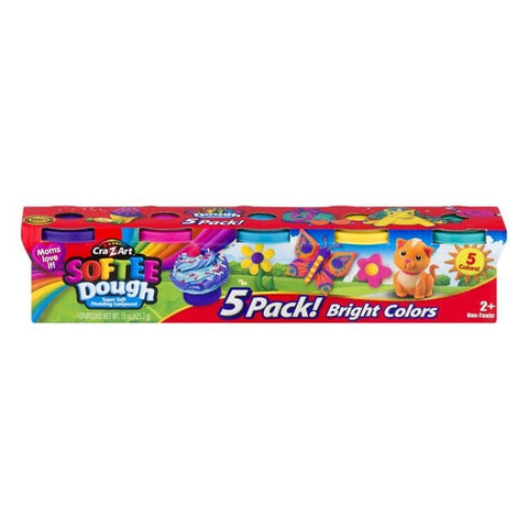 Cra-Z-Art Softee Dough - 5 Assorted Colours