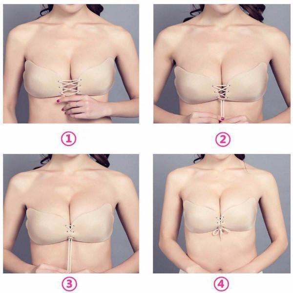 Fashion - Angel Bra - Strapless Self Adhesive Silicone Invisible Backless Push Up Bra