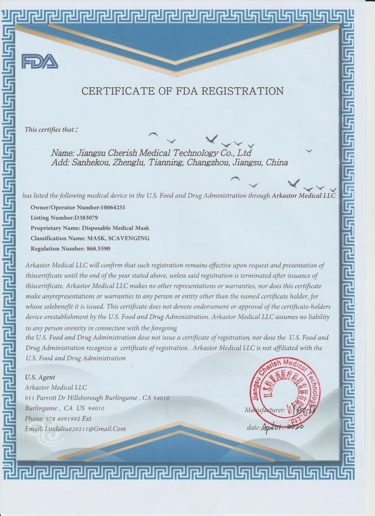 50 Pieces Hypoallergenic Disposable Face Masks - 98% Bacterial Filtration Efficiency