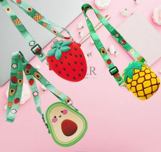 Fruit and Donut  Soft Silicone Pouch