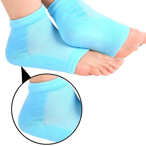 Toe-less Silicone Gel Heel Socks For Anti-Crack Foot Care And Heel Pain