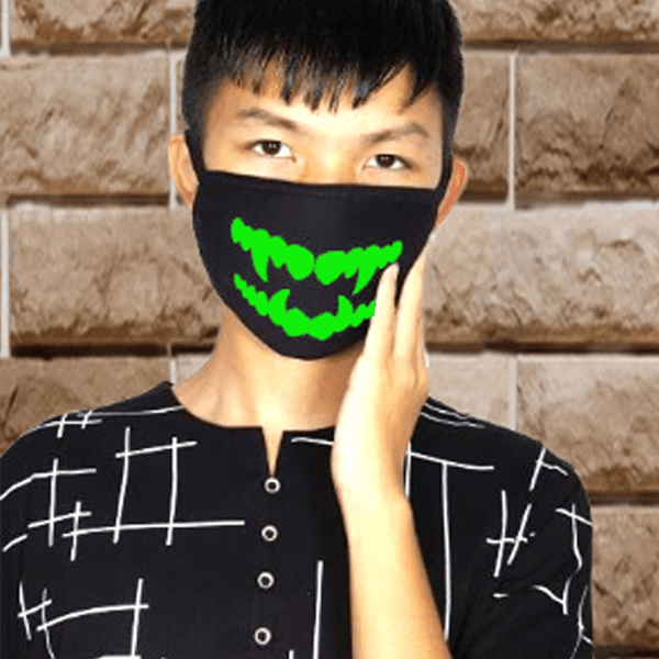 3 Pieces: Glow Teeth Cotton Fashion Mask