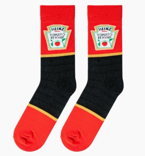 Crazy Socks - Heinz Ketchup Men's Crew Folded