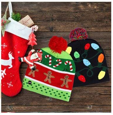 LED Light Up Christmas Light Hat - 6 Styles