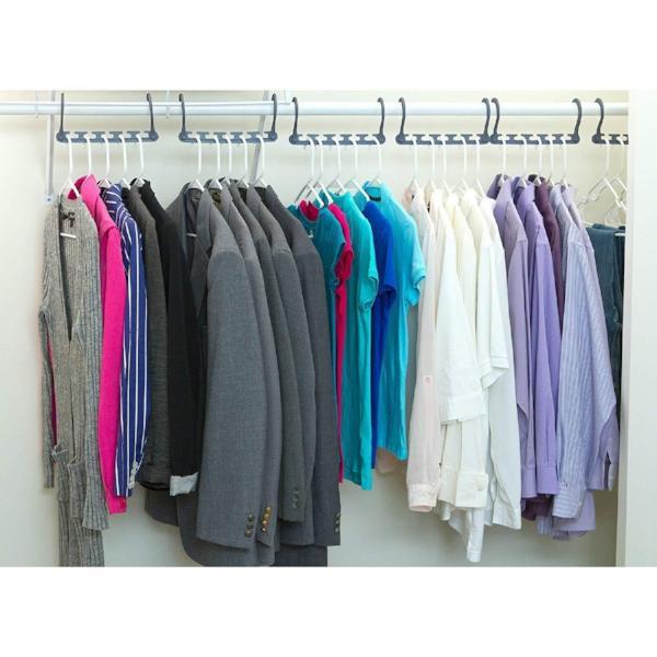 8 Pack: Universal 5-Slot Space-Saving Smart Hanger