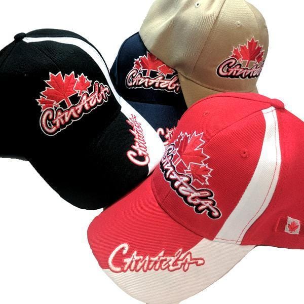 Limited Edition Canadian Dream Tri-Colour Maple Leaf Stitched & Embroidered Baseball Cap - 4 Colours Available!