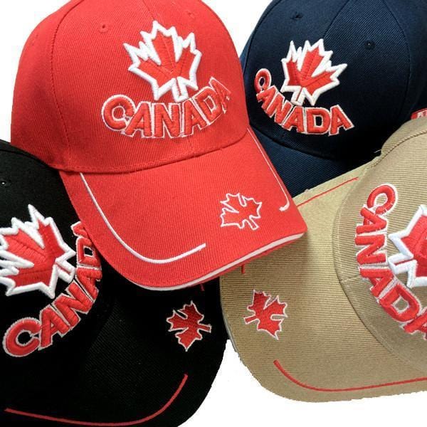 Limited Edition Canadian Dream Tri-Colour Maple Leaf Stitched & Embroidered Baseball Cap - 4 Colours Available!
