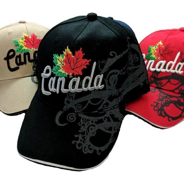 Limited Edition Canadian Dream Tri-Colour Maple Leaf Stitched & Embroidered Baseball Cap - 4 Colours Available!
