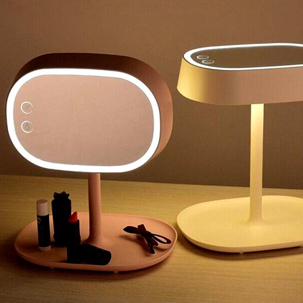 Health & Beauty - 3-in-1 LED Vanity Lamp & Makeup Mirror With Accessory Tray