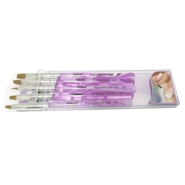 Health & Beauty - Set Of 5: Acrylic UV Gel And Nail Art Brushes