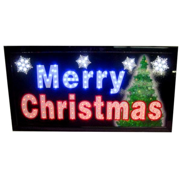 Holiday - "Merry Christmas" Festive LED Holiday Decor Sign